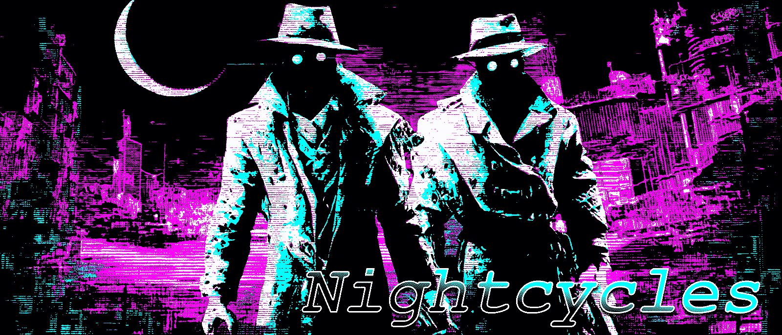 Robot mafia characters gathered together